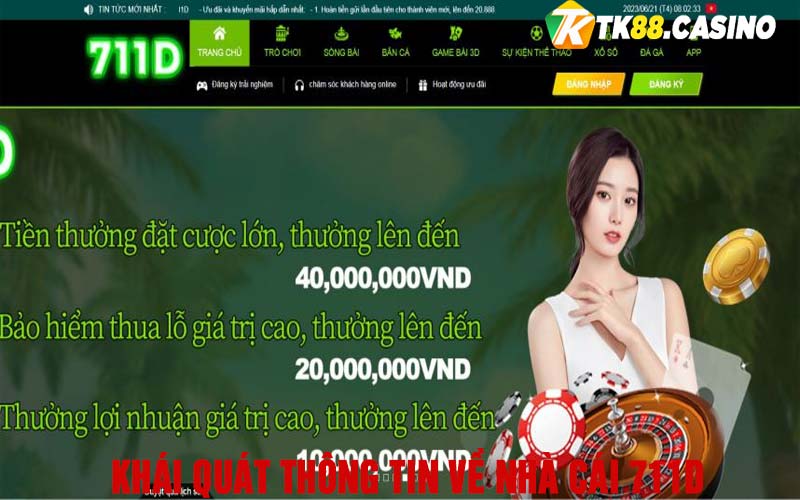 Khái quát thông tin về nhà cái 711D 