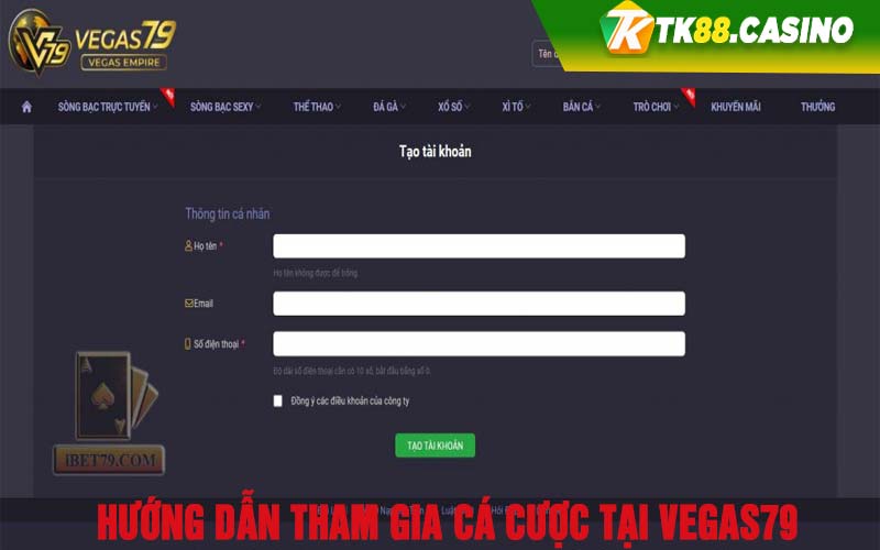 Hướng dẫn tham gia cá cược tại Vegas79 